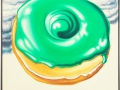 ST. PADDY\'S DAY DONUT WITH APPROACHING STORM 